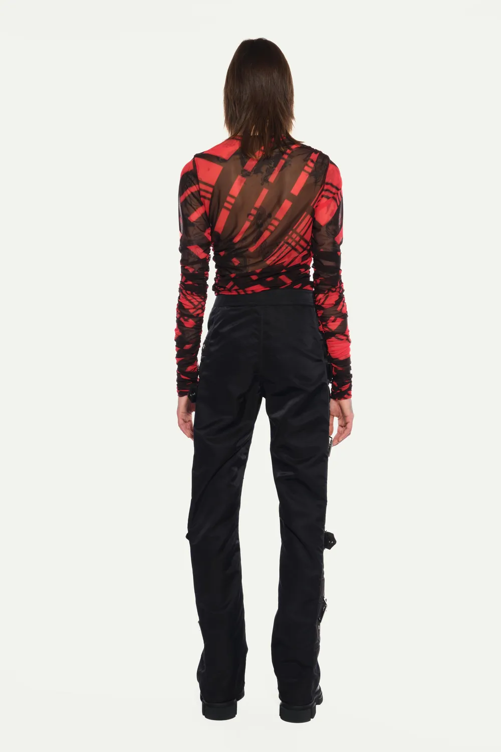 Jeanne Friot Alex Pantalon taille haute noir ceintures