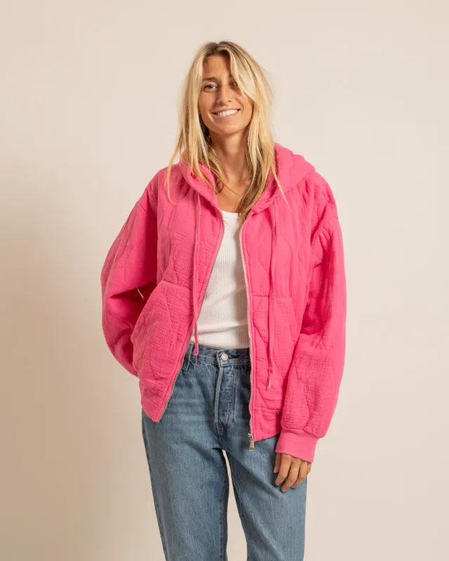 AOKYANOS Washington veste capuche fushia coton