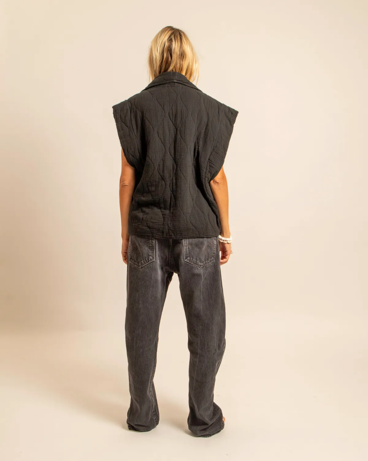 AOKYANOS Brooklyn gilet noir coton taille unique