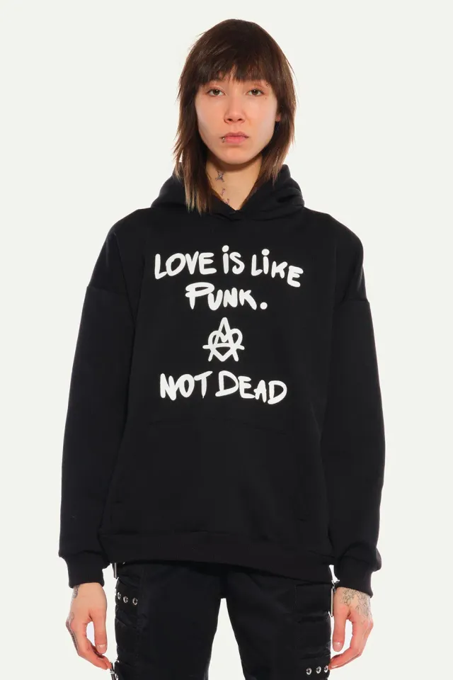 Jeanne Friot Punk hoodie rouge slogan M