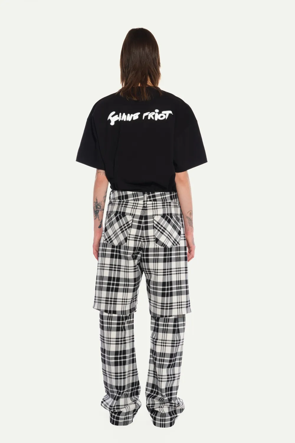 Jeanne Friot Tartan Double pantalon large M