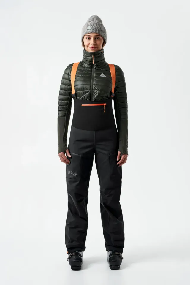 Orage Cliff 3L Bib salopette ski femme noir hors-piste