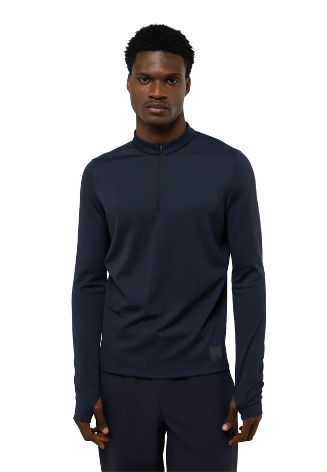 Jack Wolfskin Bike Commute HZ M sous-couche vélo homme demi-zip