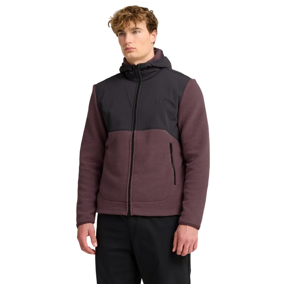 Jack Wolfskin Lite Curl Hooded FZ M polaire homme zippée