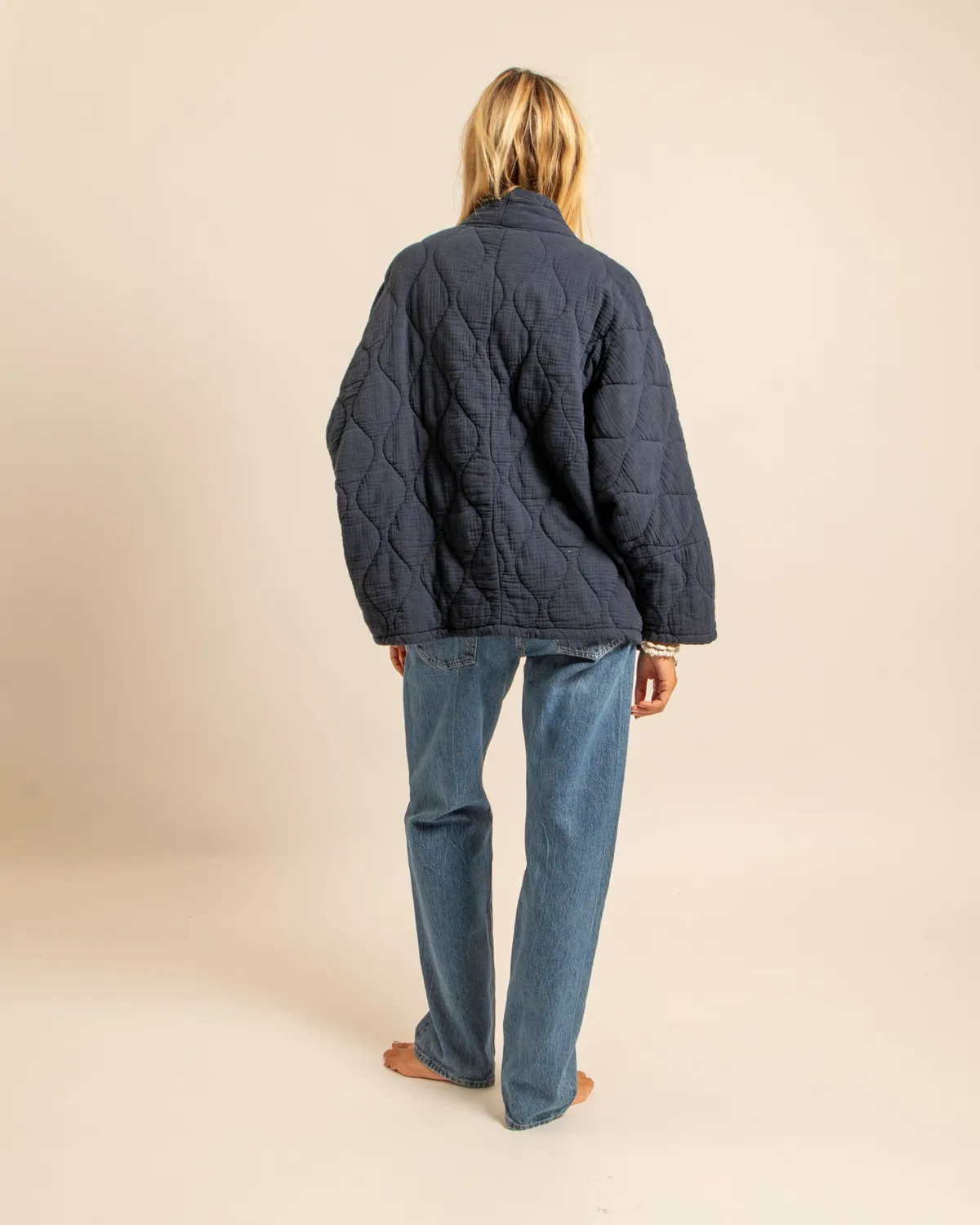 AOKYANOS Chicago Nuit veste kimono coton taille unique