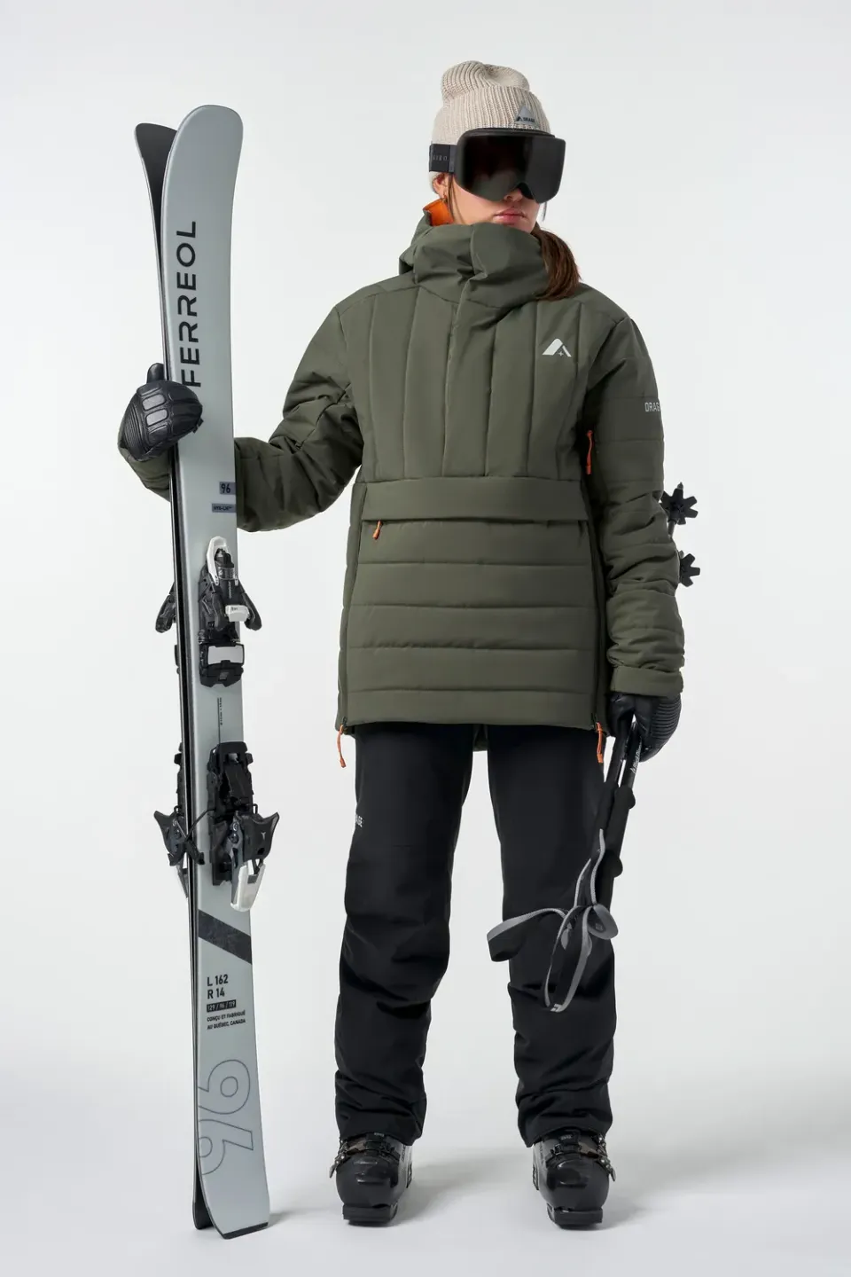 Orage Palisade pull ski anorak demi-zip chaud