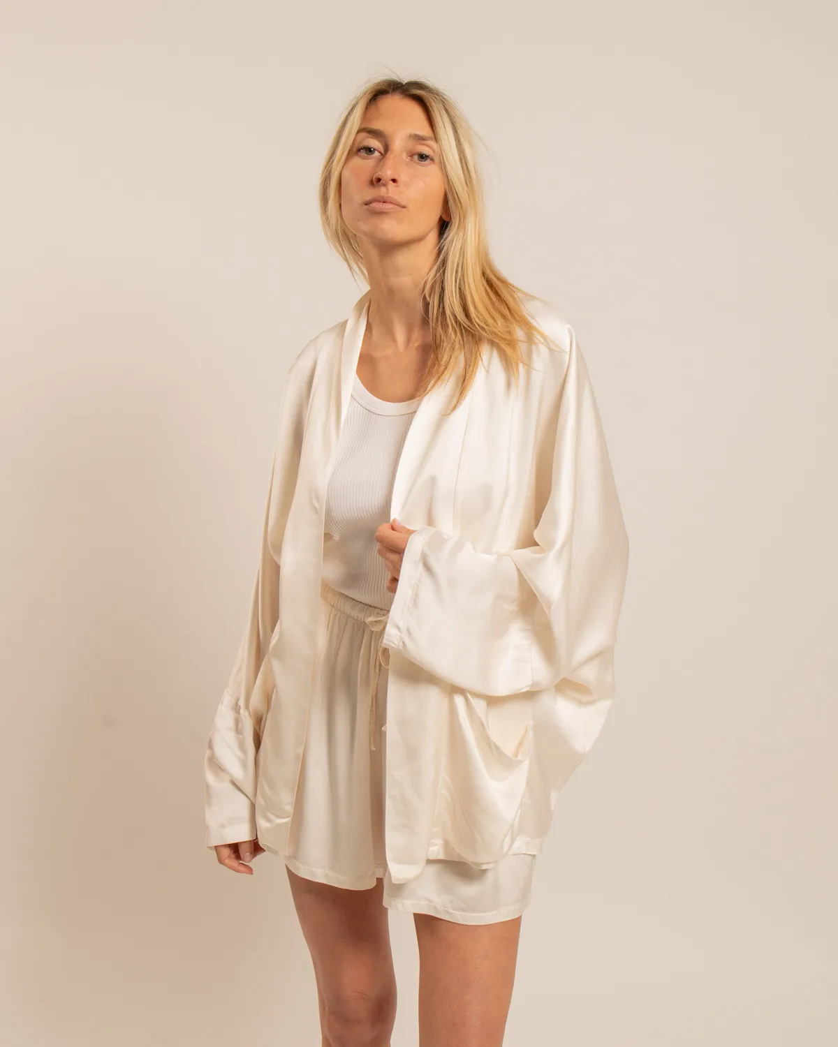 AOKYANOS Chicago crème kimono viscose taille unique