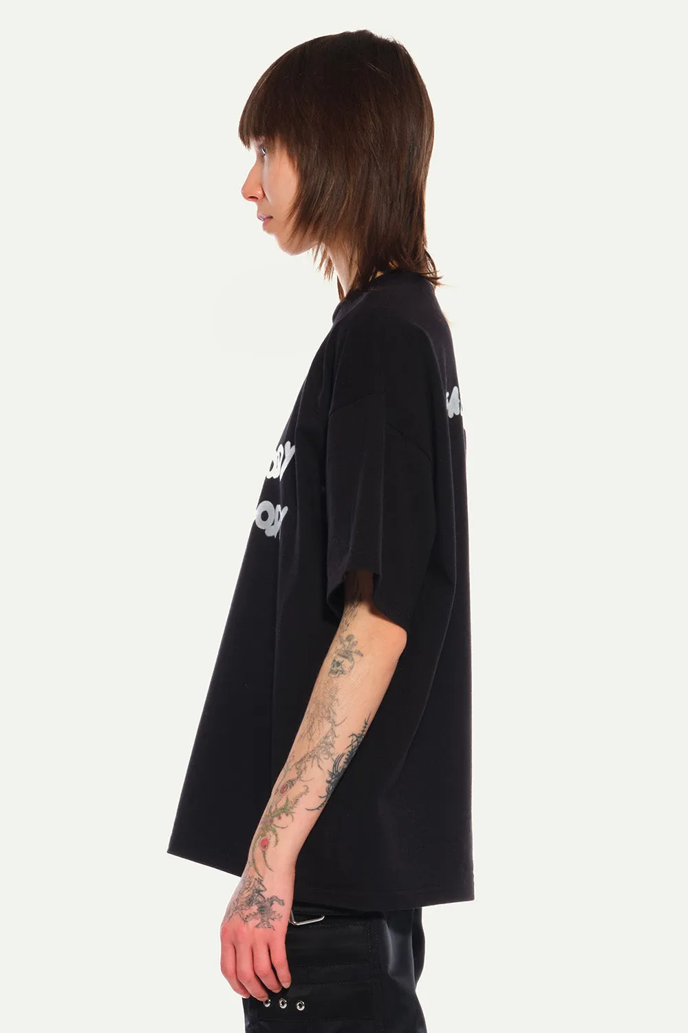 JEANNE FRIOT A Woman tee oversize noir argenté