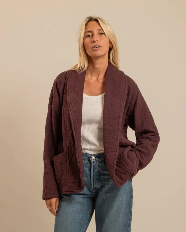 AOKYANOS Cuba Bordeaux kimono coton matelassé taille S-L