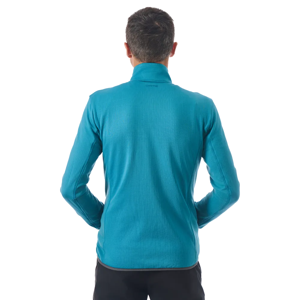Lhotse Hakan polaire bleu grid zip