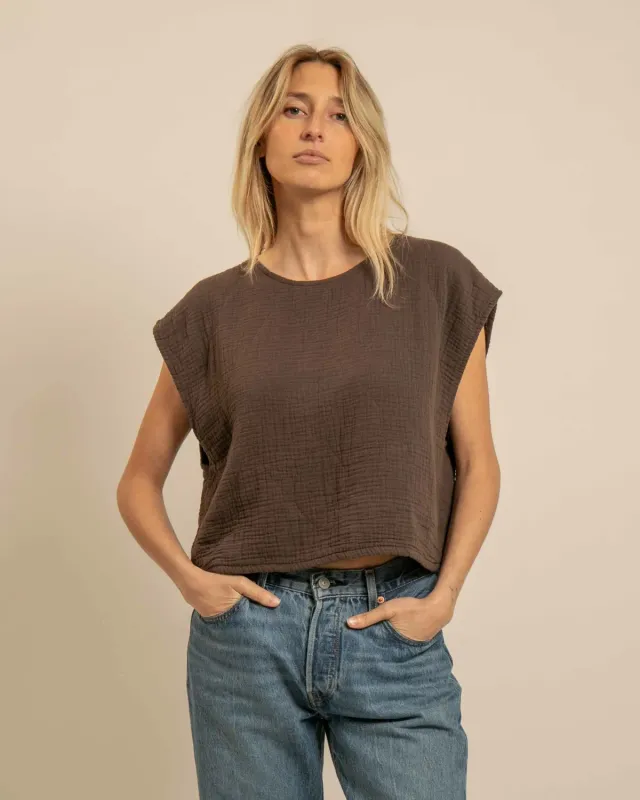 AOKYANOS Manhattan Chocolat crop top taille S-L