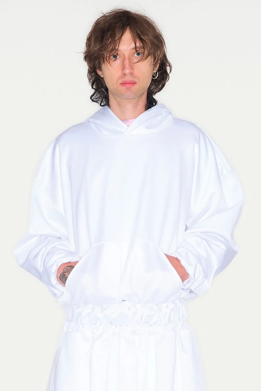 Jeanne Friot Shiny Hoodie sweat noir brillant