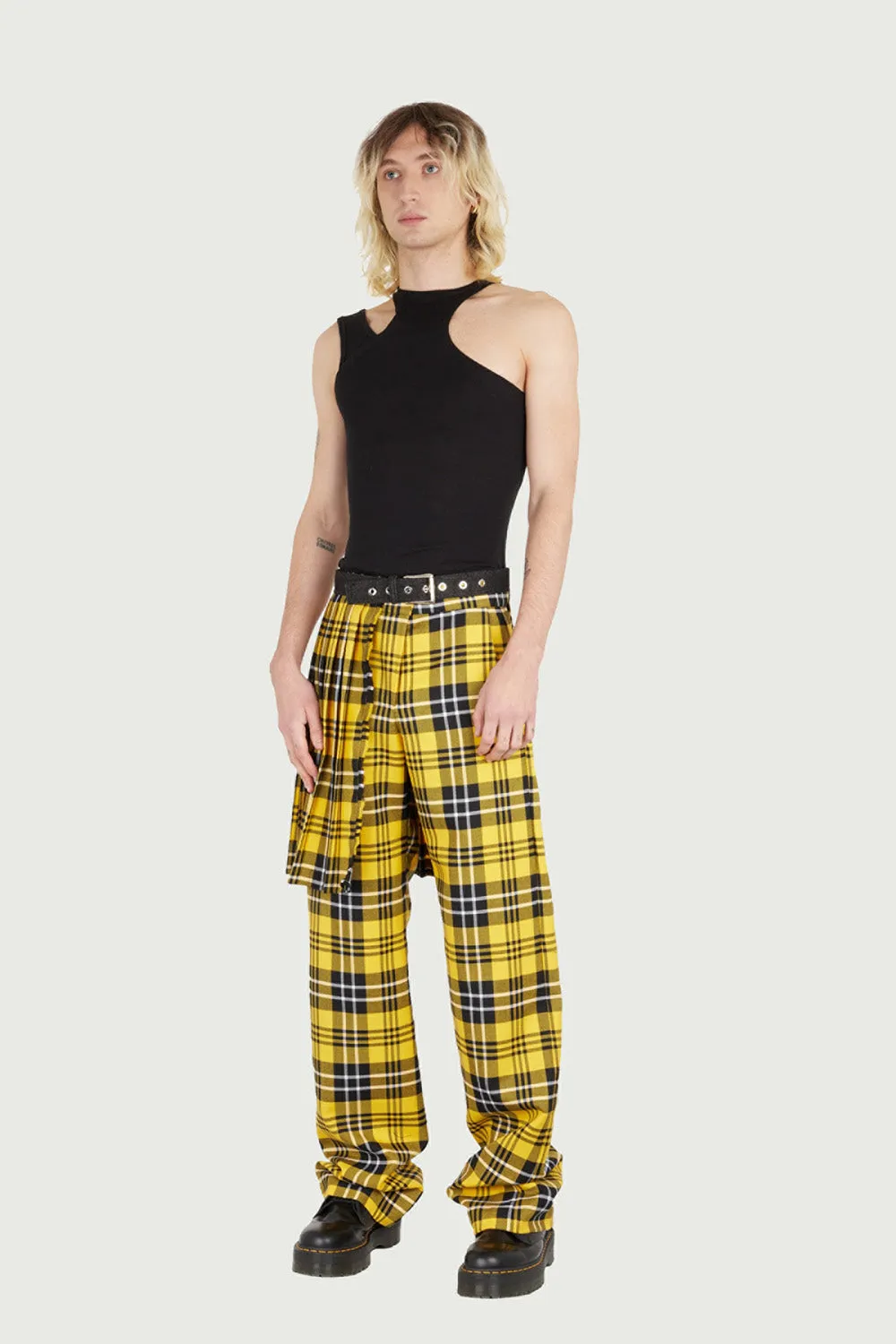 Jeanne Friot Clueless pantalon tartan jupe kilt ceinture