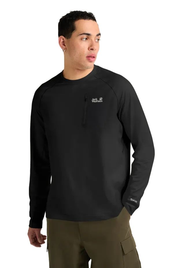 Jack Wolfskin Prelight Trail Crew M sweat M polaire respirant