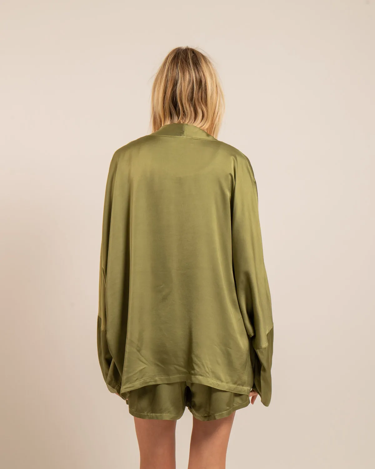 AOKYANOS Chicago Kaki Light veste kimono kaki viscose