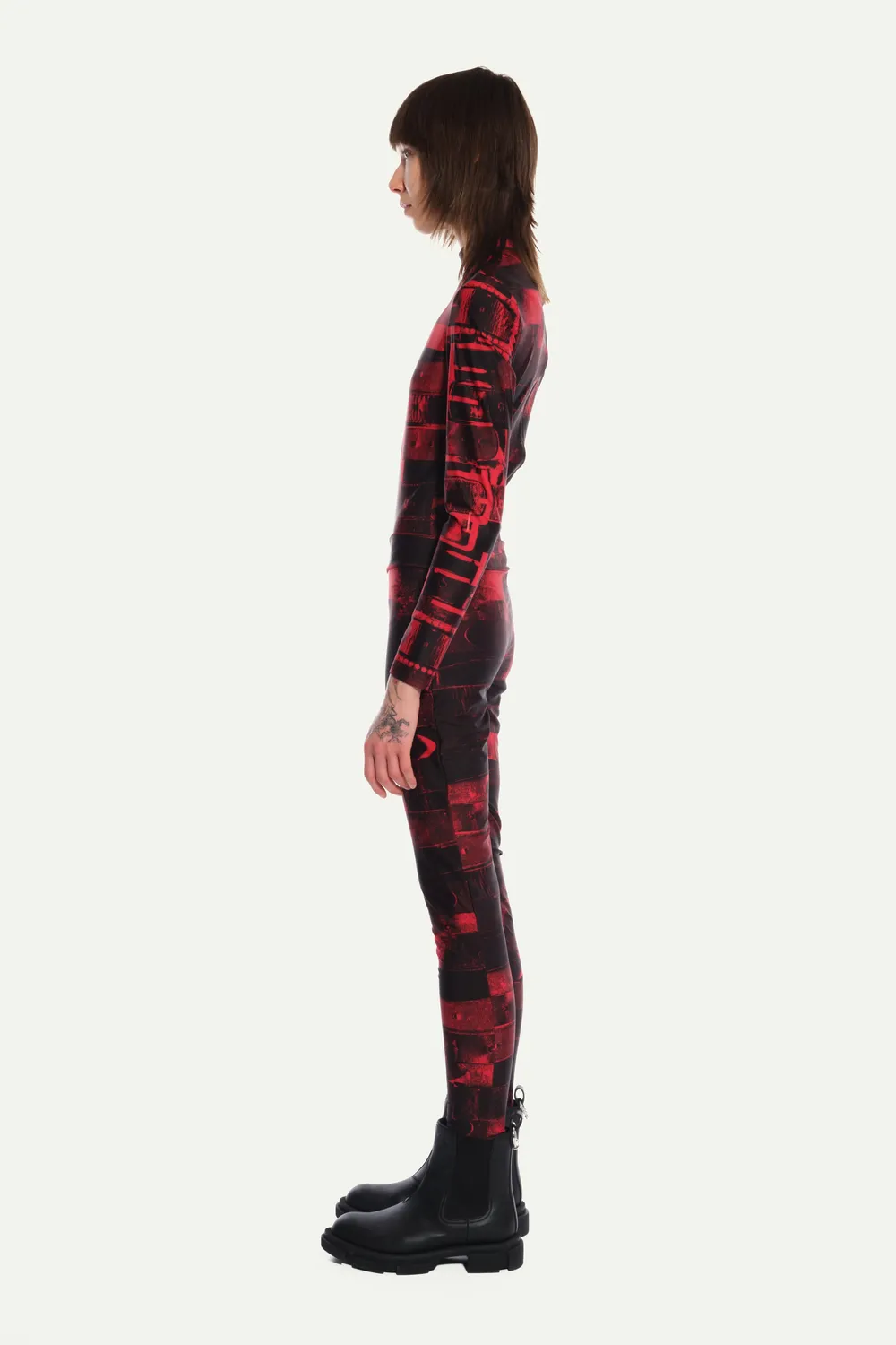 Jeanne Friot Cavaliere Jumpsuit combinaison rouge moulante
