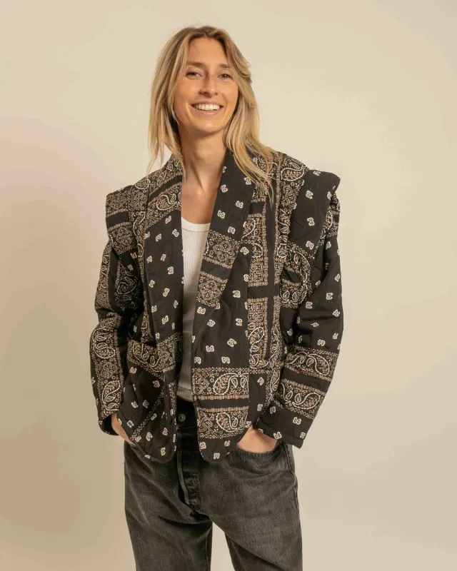 AOKYANOS San Francisco Bandanas kimono anthracite