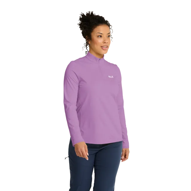 Jack Wolfskin Trail HZ W haut rando femme demi-zip respirant