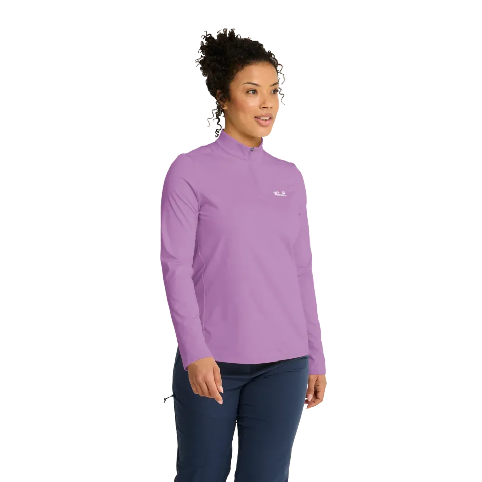Jack Wolfskin Trail HZ W haut rando femme demi-zip respirant