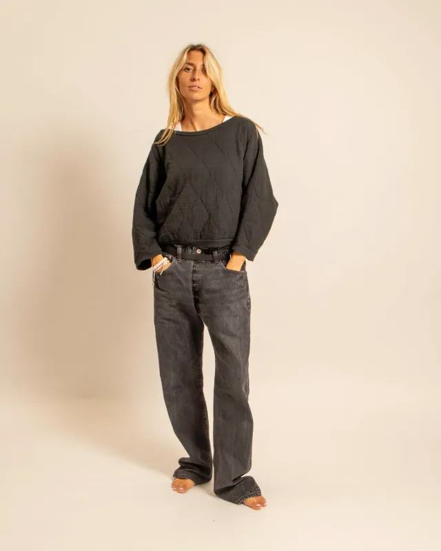 AOKYANOS Memphis Noir sweat matelassé coton