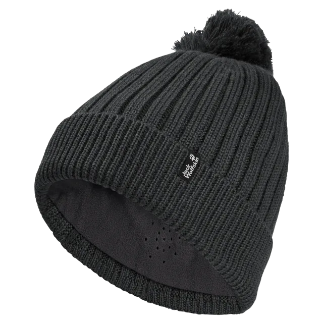 Jack Wolfskin Pom Pom Beanie bonnet laine coupe-vent M