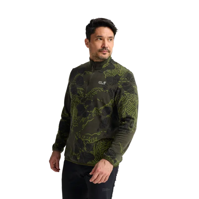Jack Wolfskin Paw Era 100 Print HZ M polaire homme demi-zip