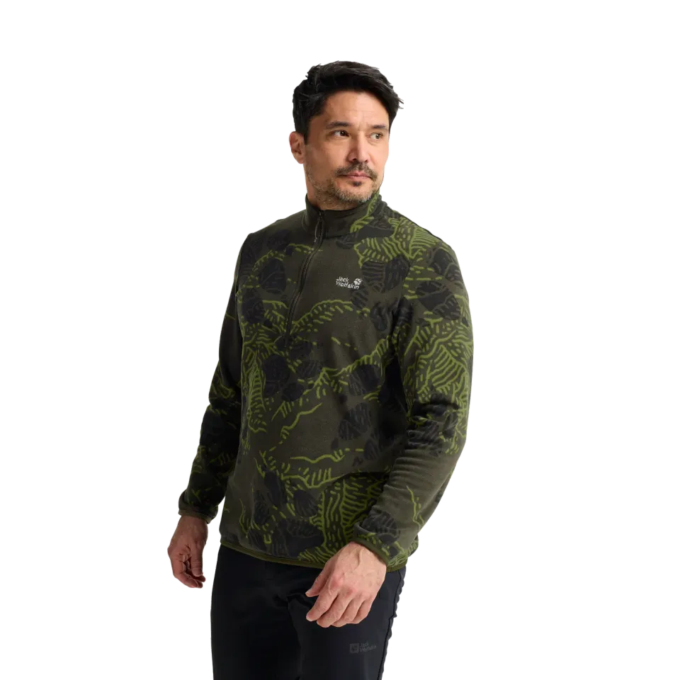Jack Wolfskin Paw Era 100 Print HZ M polaire homme demi-zip