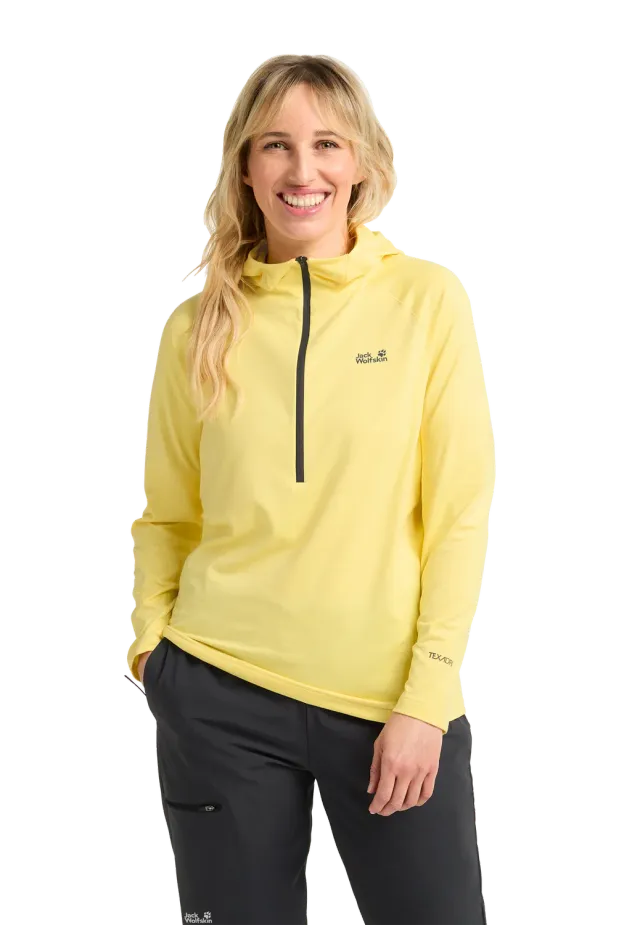 Jack Wolfskin Prelight Trail Hooded W pull polaire femme zippé