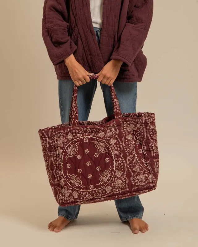 Aokyanos Philadelphie Bandana sac bordeaux matelassé