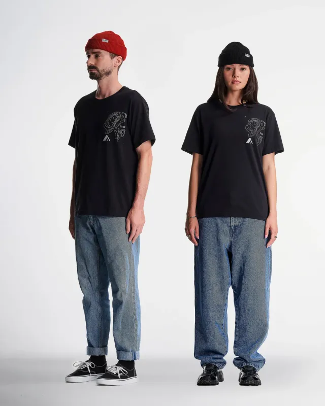 Orage Alpine Tee t-shirt noir coton bio