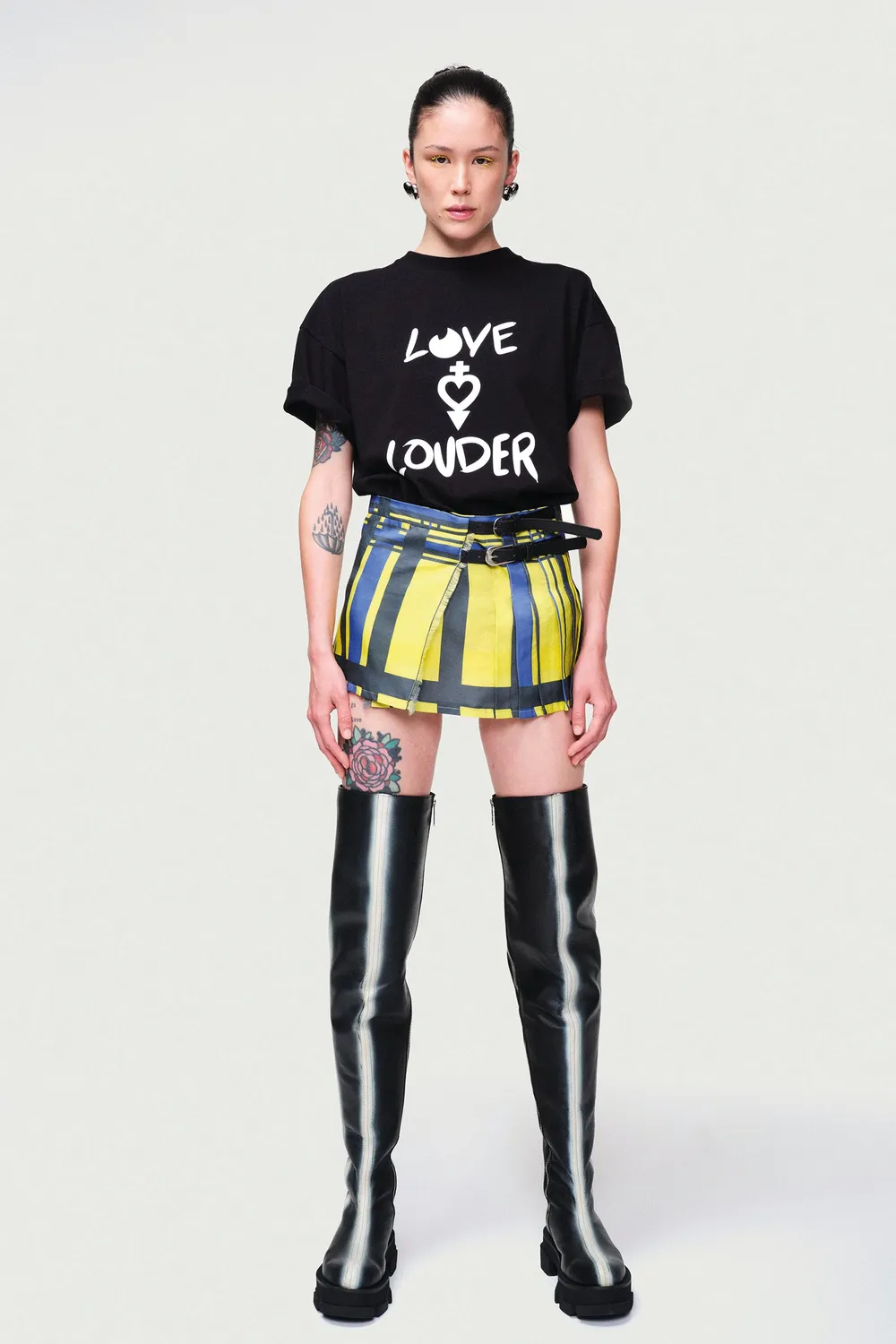 JEANNE FRIOT Love Louder tee coton recyclé blanc