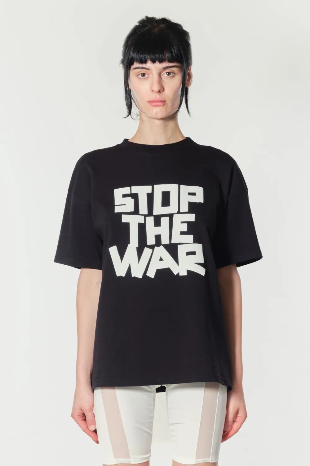 Jeanne Friot Stop The War Tee t-shirt noir coton