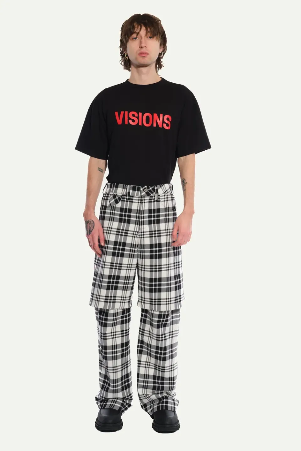 Jeanne Friot Tartan Double pantalon large M