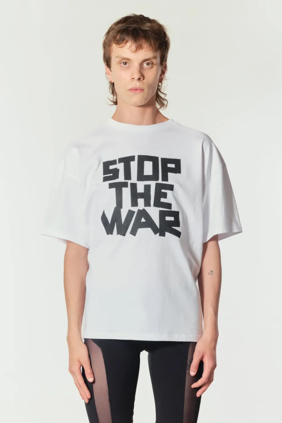 Jeanne Friot Stop The War Tee t-shirt noir coton