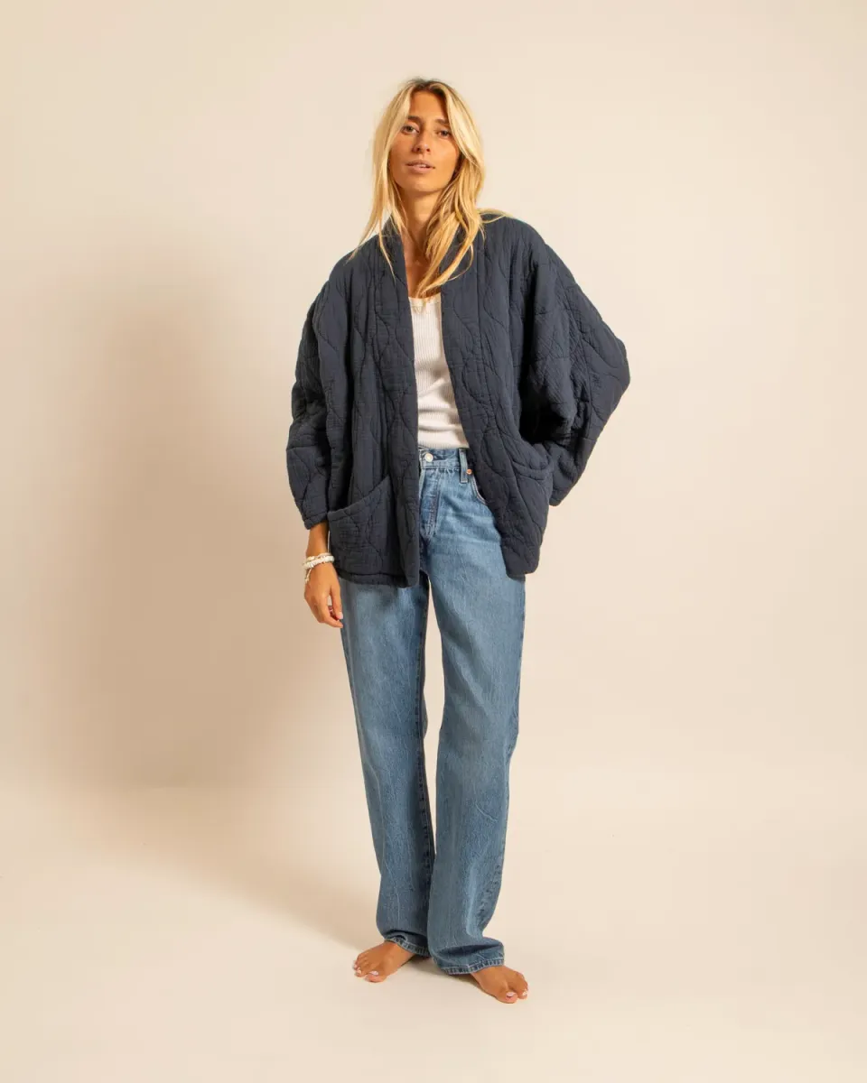 AOKYANOS Chicago Nuit veste kimono coton taille unique