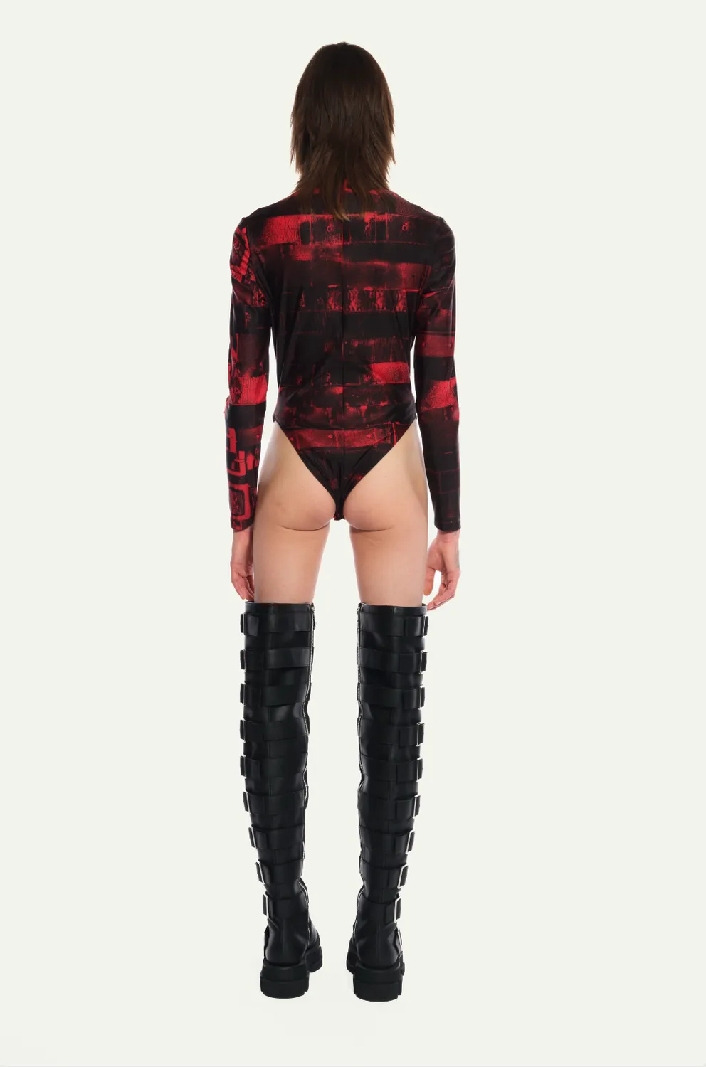 JEANNE FRIOT Cavaliere Body body rouge moulant