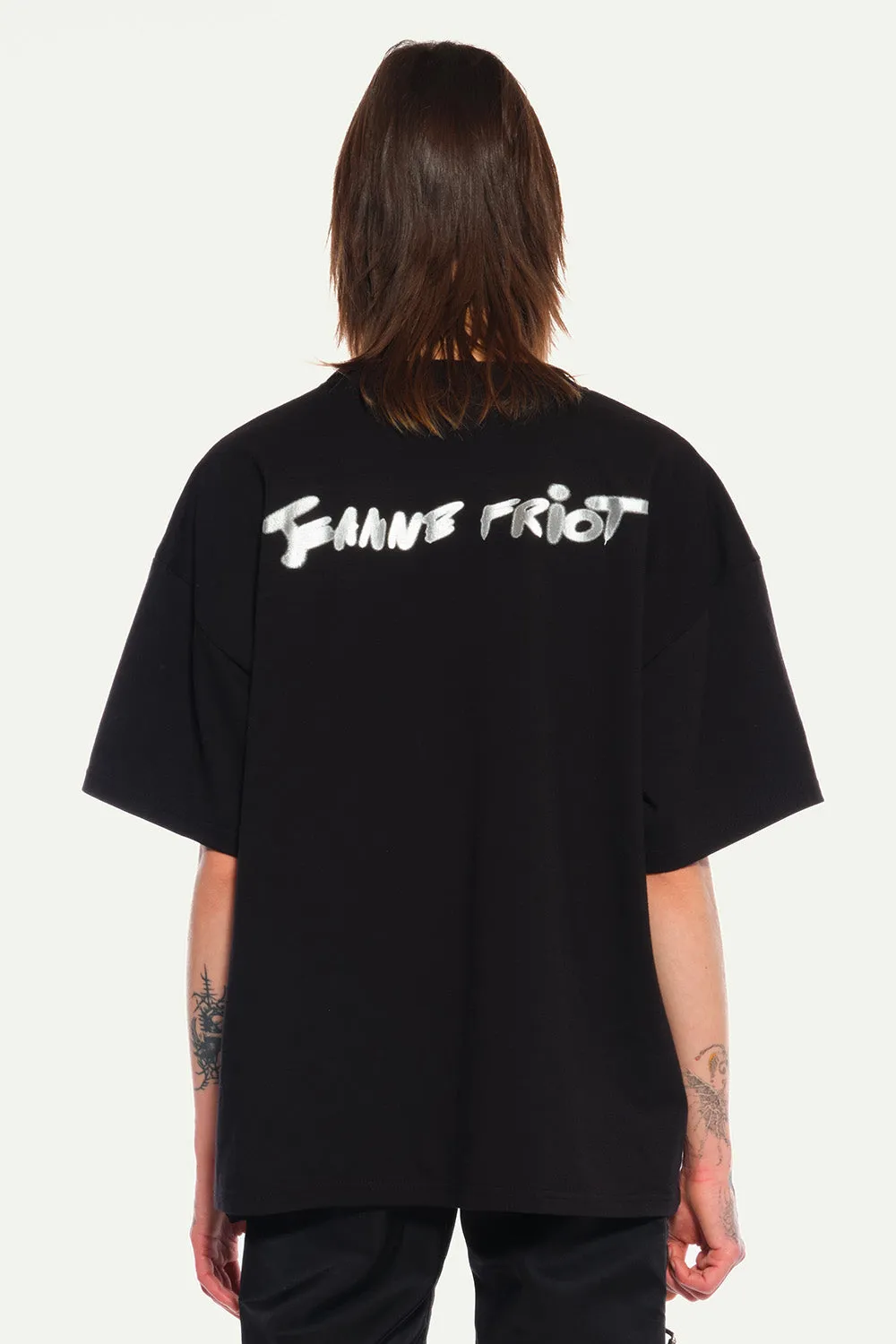 Jeanne Friot Visions tee oversize imprimé noir