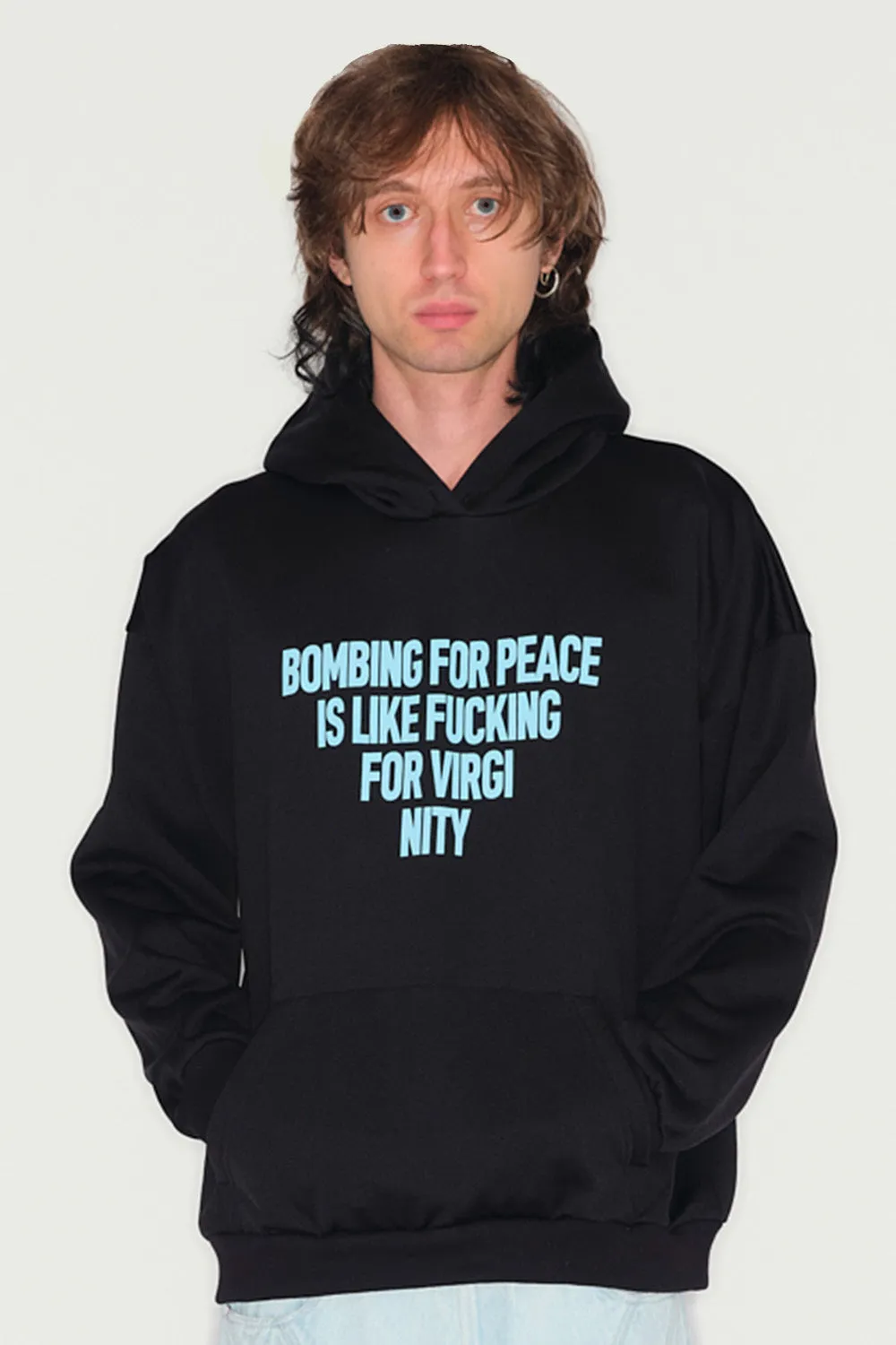 JEANNE FRIOT Peace Hoodie sweat noir peace