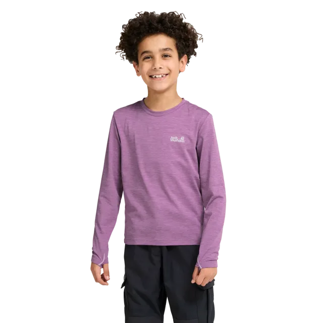 Jack Wolfskin Trail LS K t-shirt enfant manches longues sechage rapide