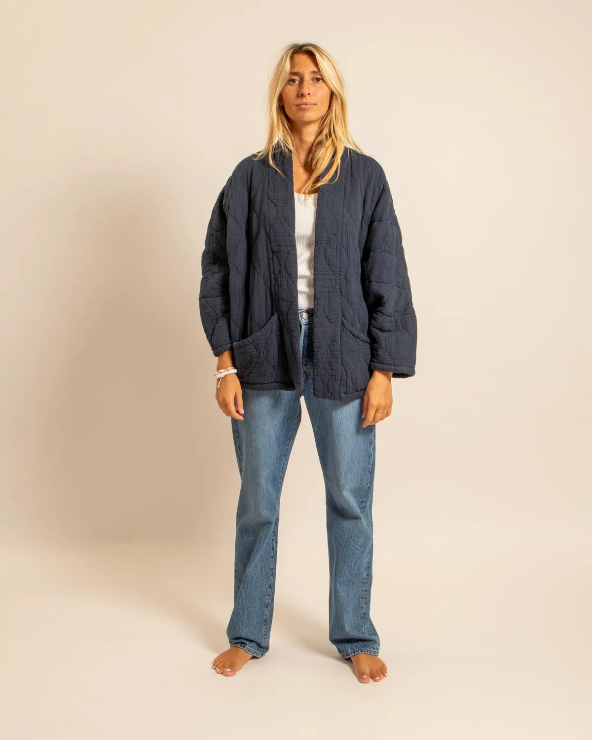 AOKYANOS Chicago Nuit veste kimono coton taille unique
