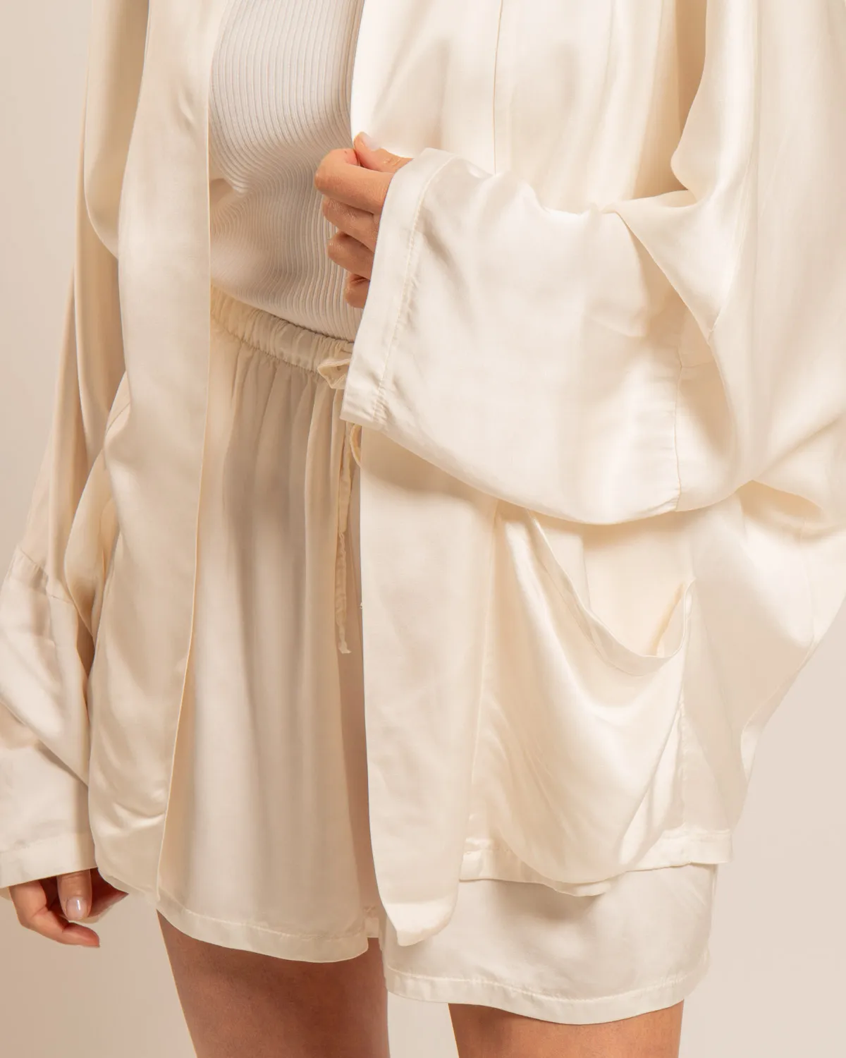 AOKYANOS Chicago crème kimono viscose taille unique