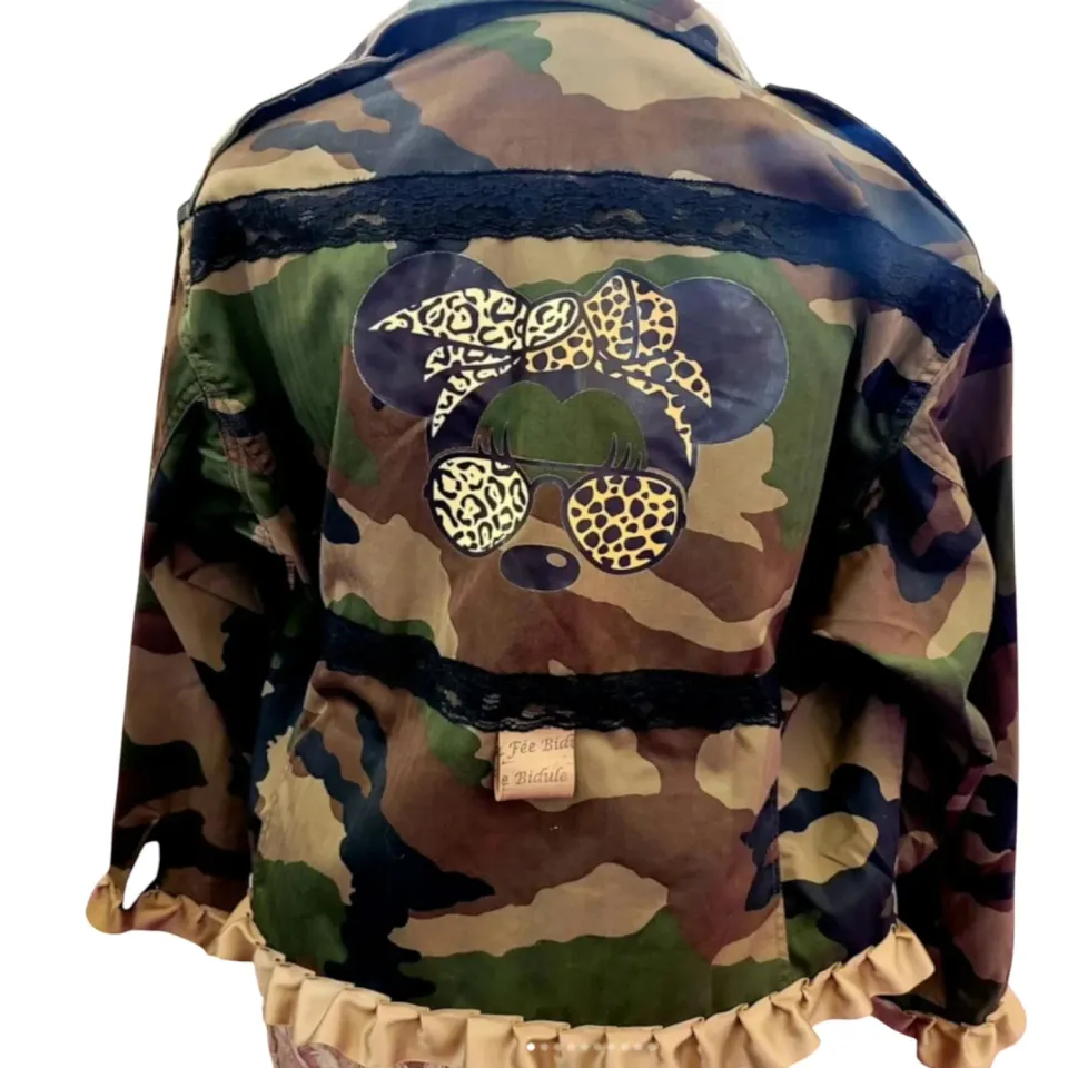 La Fée Bidule Minnie veste militaire customisée