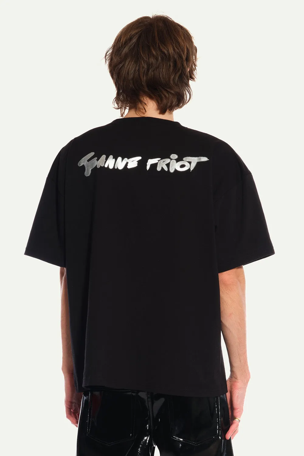 Jeanne Friot Visions tee oversize imprimé noir