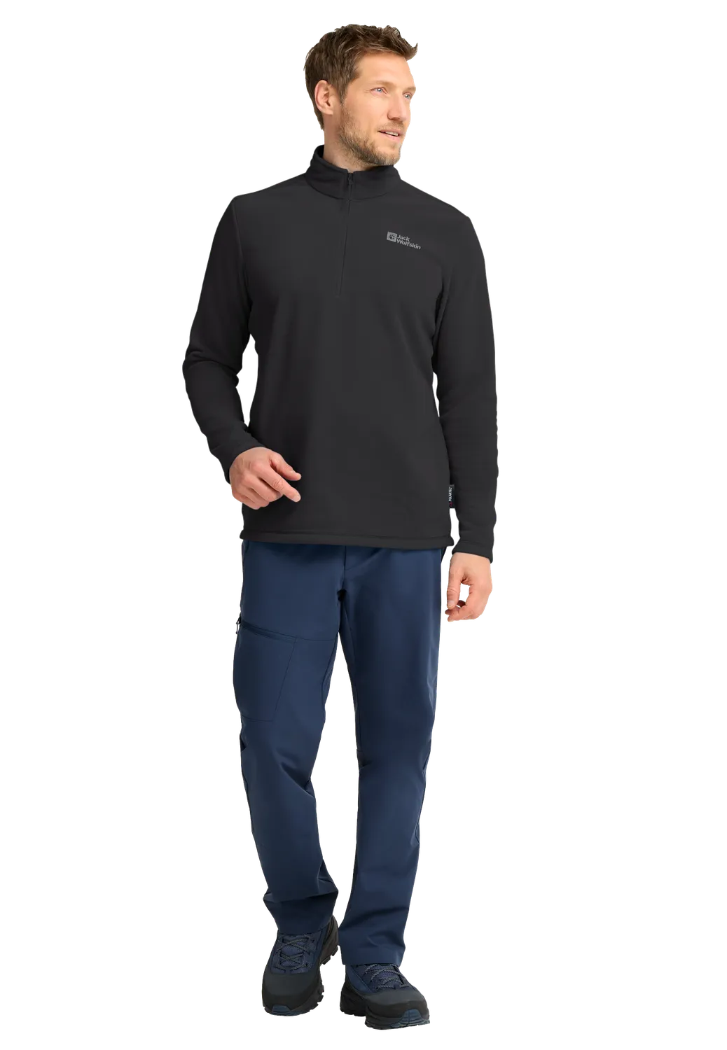 Jack Wolfskin Taunus HZ M pull polaire homme demi-zip léger