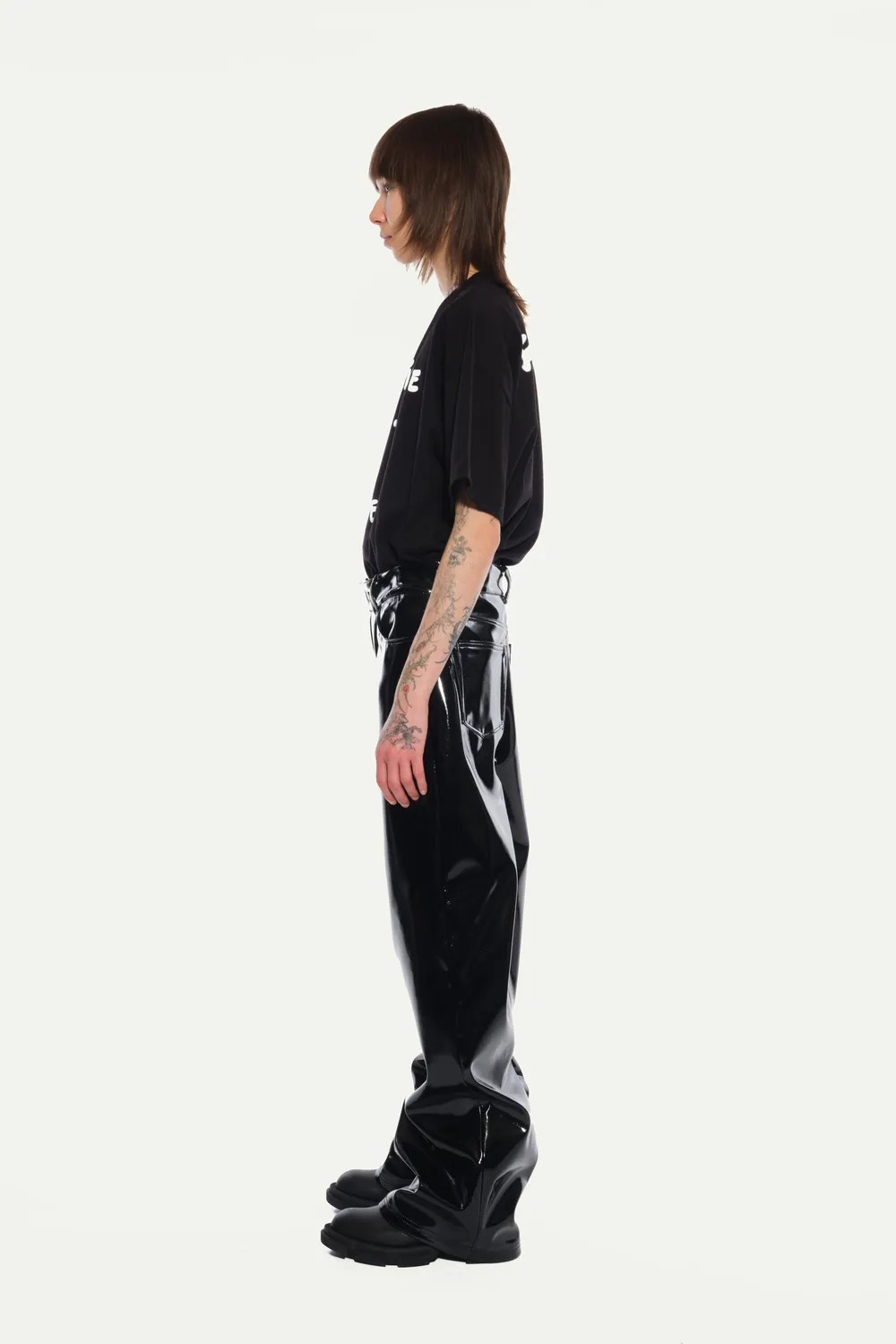 JEANNE FRIOT Vinyl Pants pantalon vinyle noir taille M