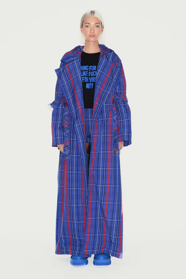 JEANNE FRIOT Resistance Trench veste bomber déperlante bleue
