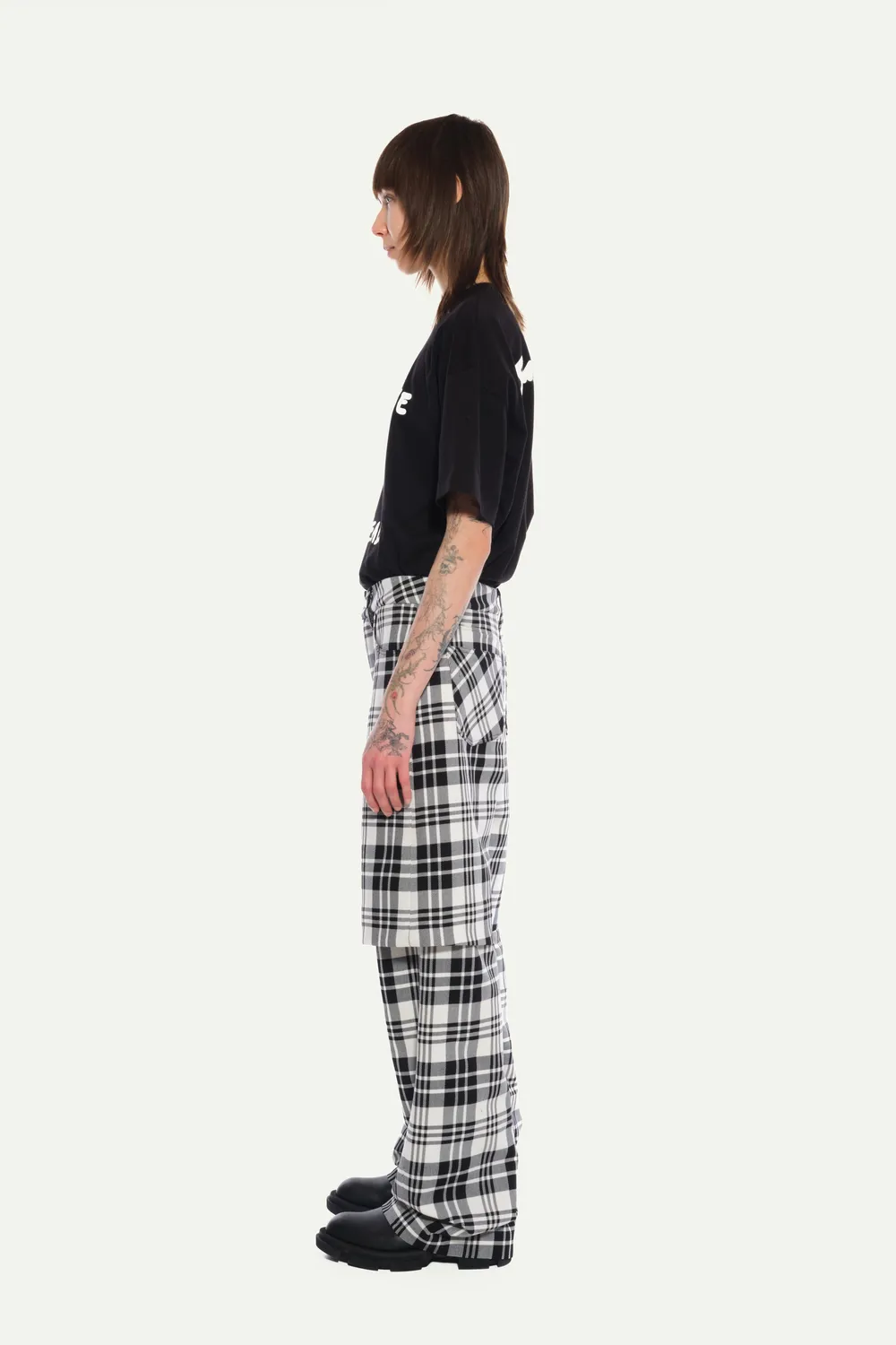 Jeanne Friot Tartan Double pantalon large M